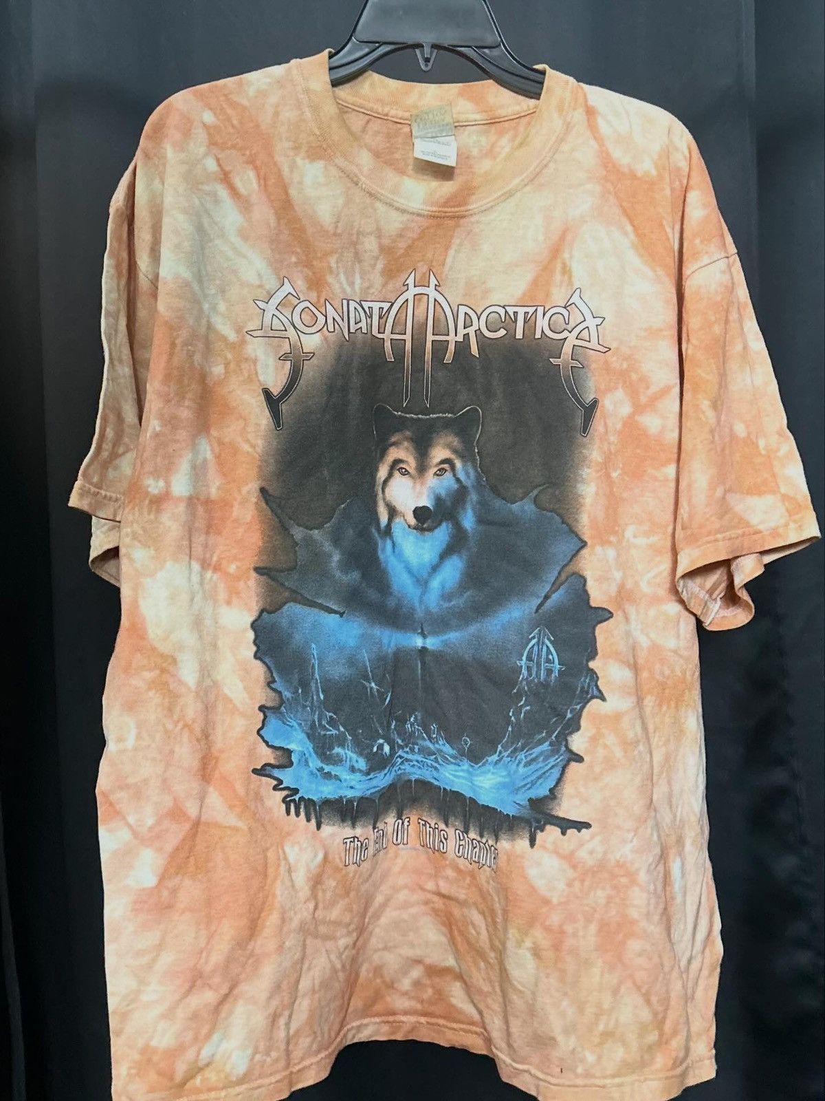Gildan Sonata Arctica Tie-Dye Shirt Beige Cream Finland Power Metal Size US XL / EU 56 / 4 - 2 Thumbnail