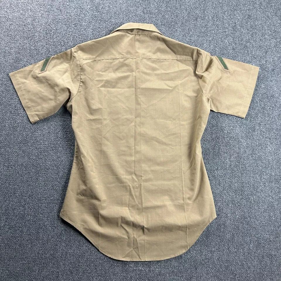 Other DSCP Shirt Mens 15.5 Beige Button Up Uniform Short Sleeve Size US S / EU 44-46 / 1 - 5 Thumbnail