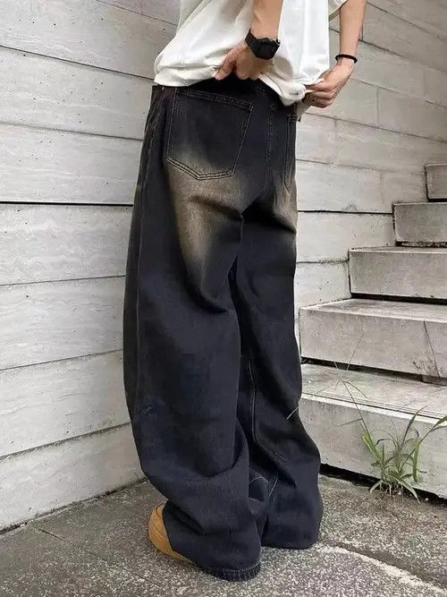 Jean Retro nostalgic straight-leg gradient draped jeans Size US 32 / EU 48 - 2 Thumbnail