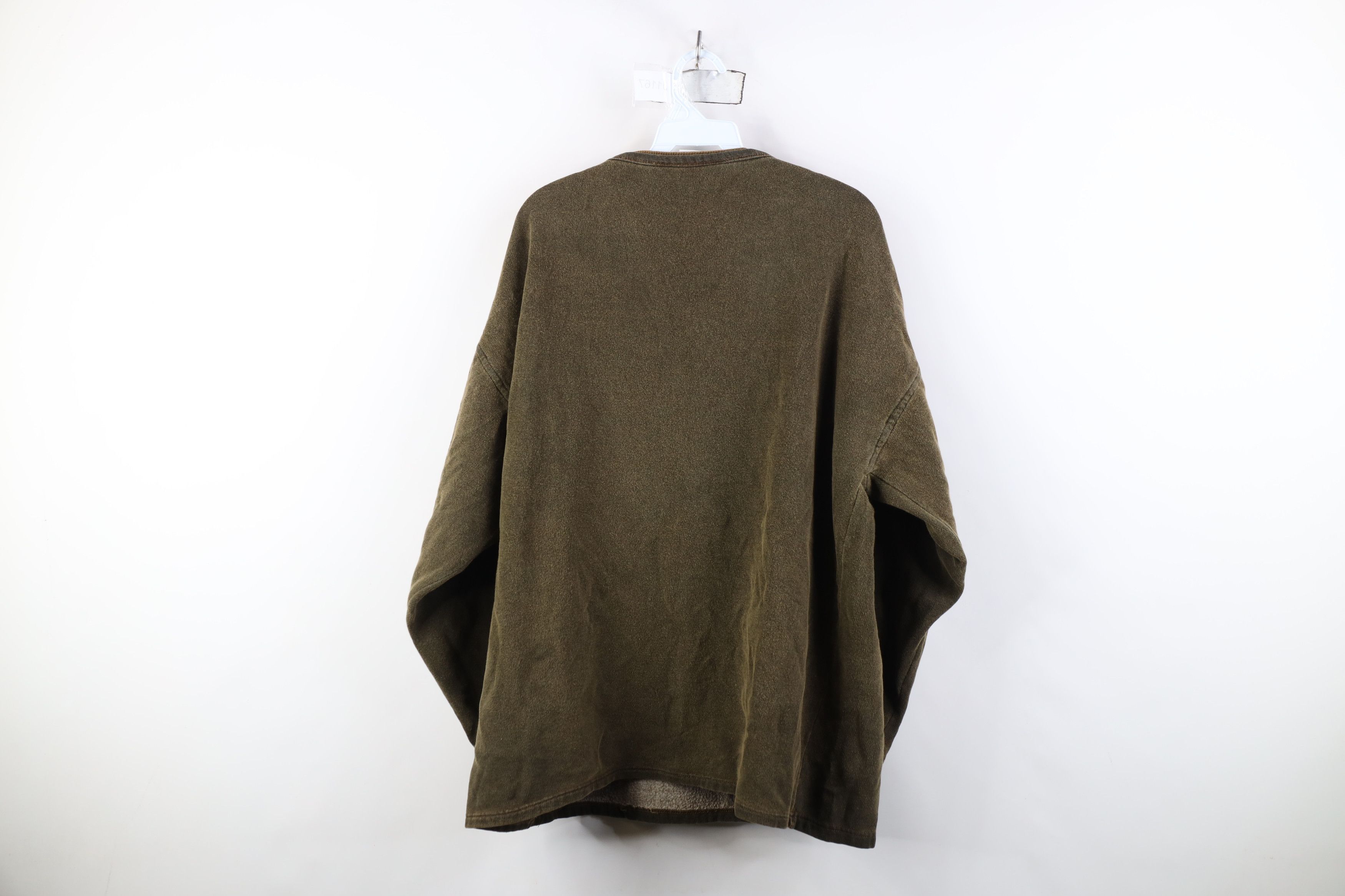 Vintage Vintage 90s Streetwear Stonewash Layered Henley Sweatshirt Size L / US 10 / IT 46 - 10 Thumbnail
