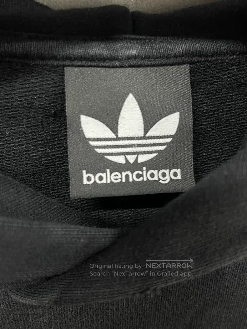 Balenciaga Balenciaga Black and Red Patchwork Hoodie Size US M / EU 48-50 / 2 - 2 Thumbnail