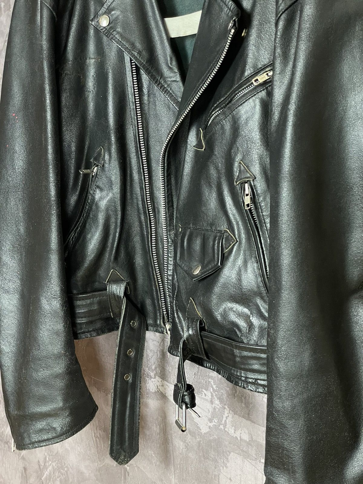 Vintage Vintage Leather Biker Motorcycle Jacket Streetwear 90s Size US L / EU 52-54 / 3 - 9 Thumbnail