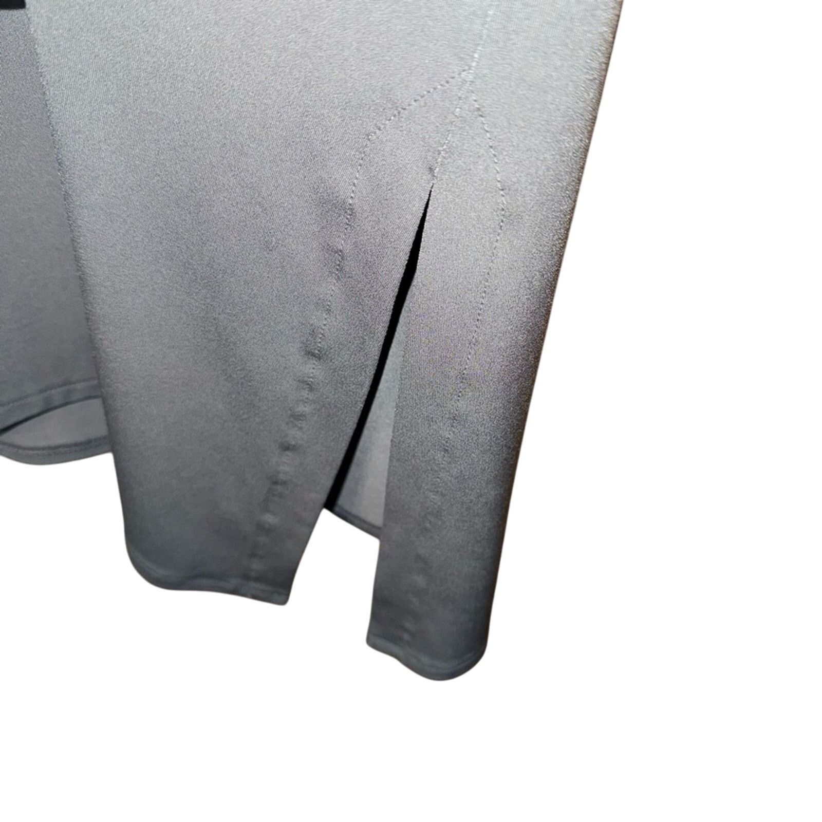 Alfani Alfani Cold Shoulder Asymmetrical Women's Gray Top Size L Size L / US 10 / IT 46 - 6 Thumbnail