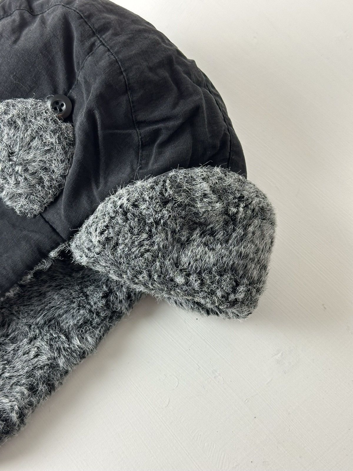 Hysteric Glamour × Vintage Crazy Y2K Mohair Fuzzy Hat Ushanka Punk Huge Size ONE SIZE - 2 Thumbnail