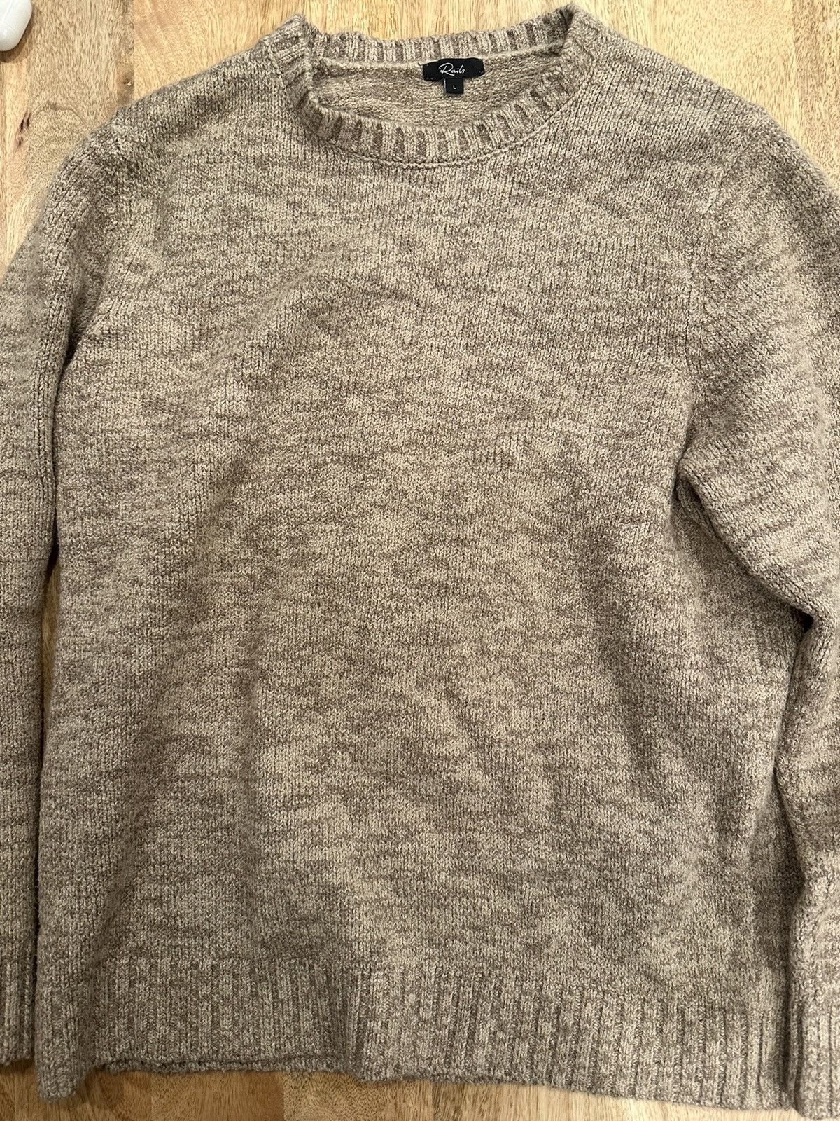 image of Rails Knit Sweater in Beige, Men's (Size Large)