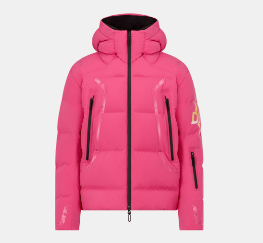 image of Dior O1W1Db10224 Descente Hooded Down Jacket In Pink, Men's (Size Small)