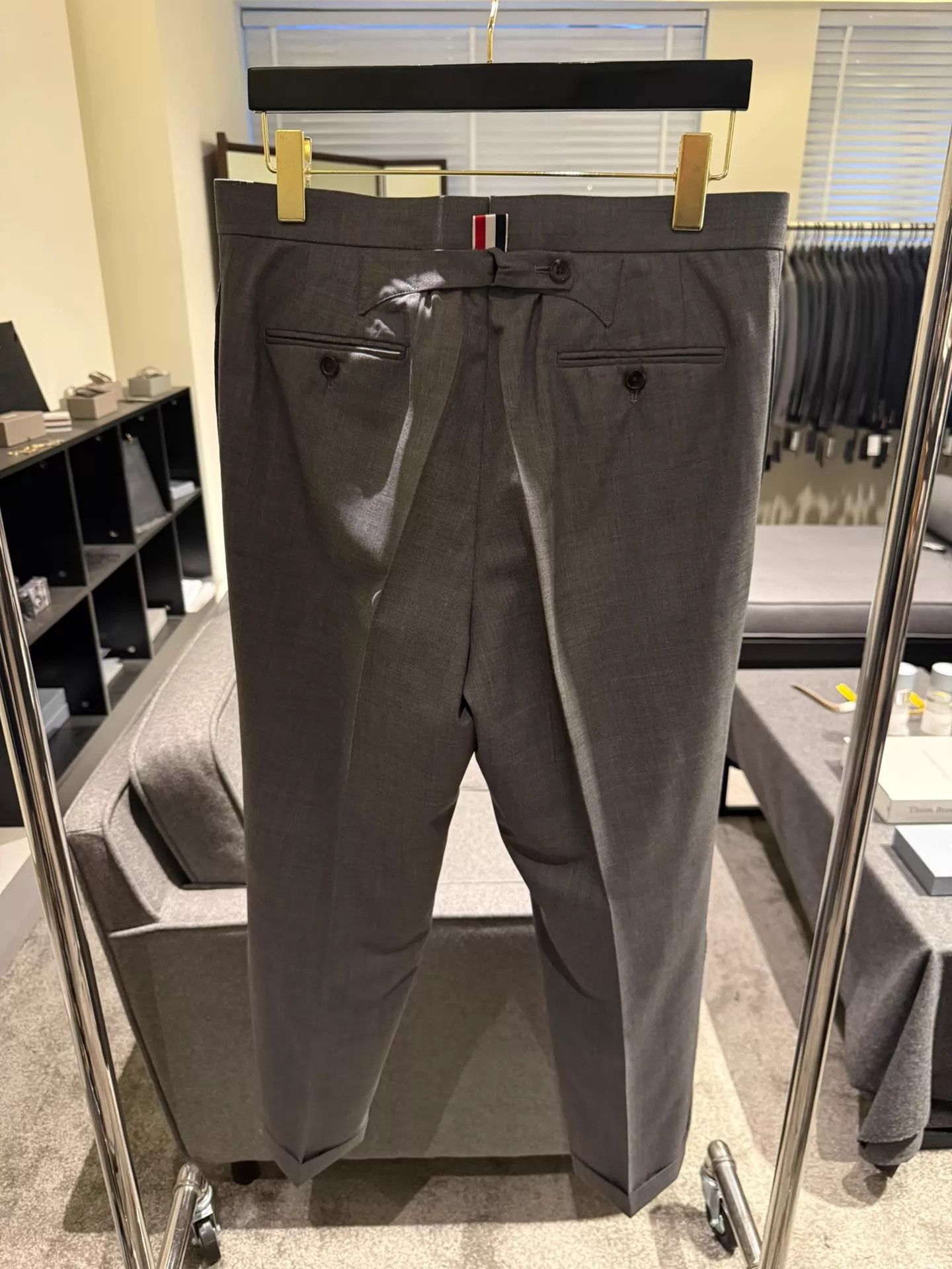 Thom Browne Thom Browne Classic High-Waist Midgray Pants Size 2 New Size US 32 / EU 48 - 2 Thumbnail