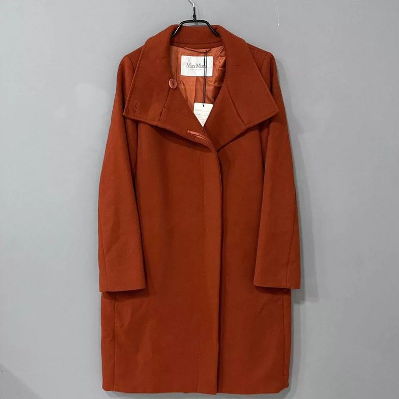 MaxMara Orange Wool Long Coat -dmc