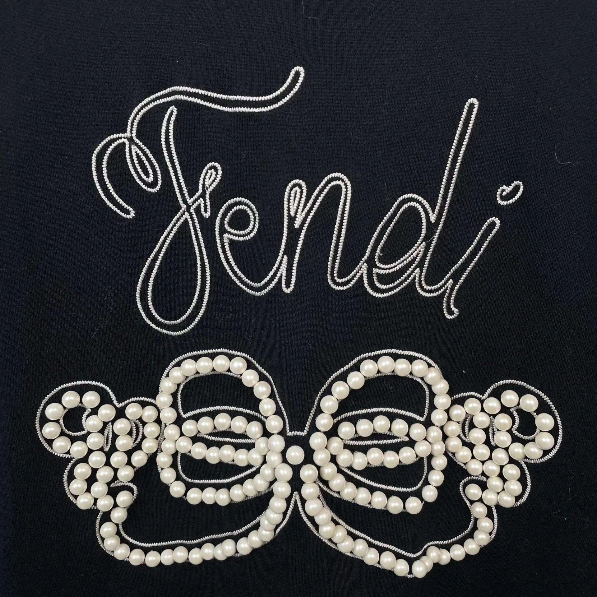 Fendi Fendi cotton beaded long sweatshirt black 175 Size M / US 6-8 / IT 42-44 - 3 Thumbnail