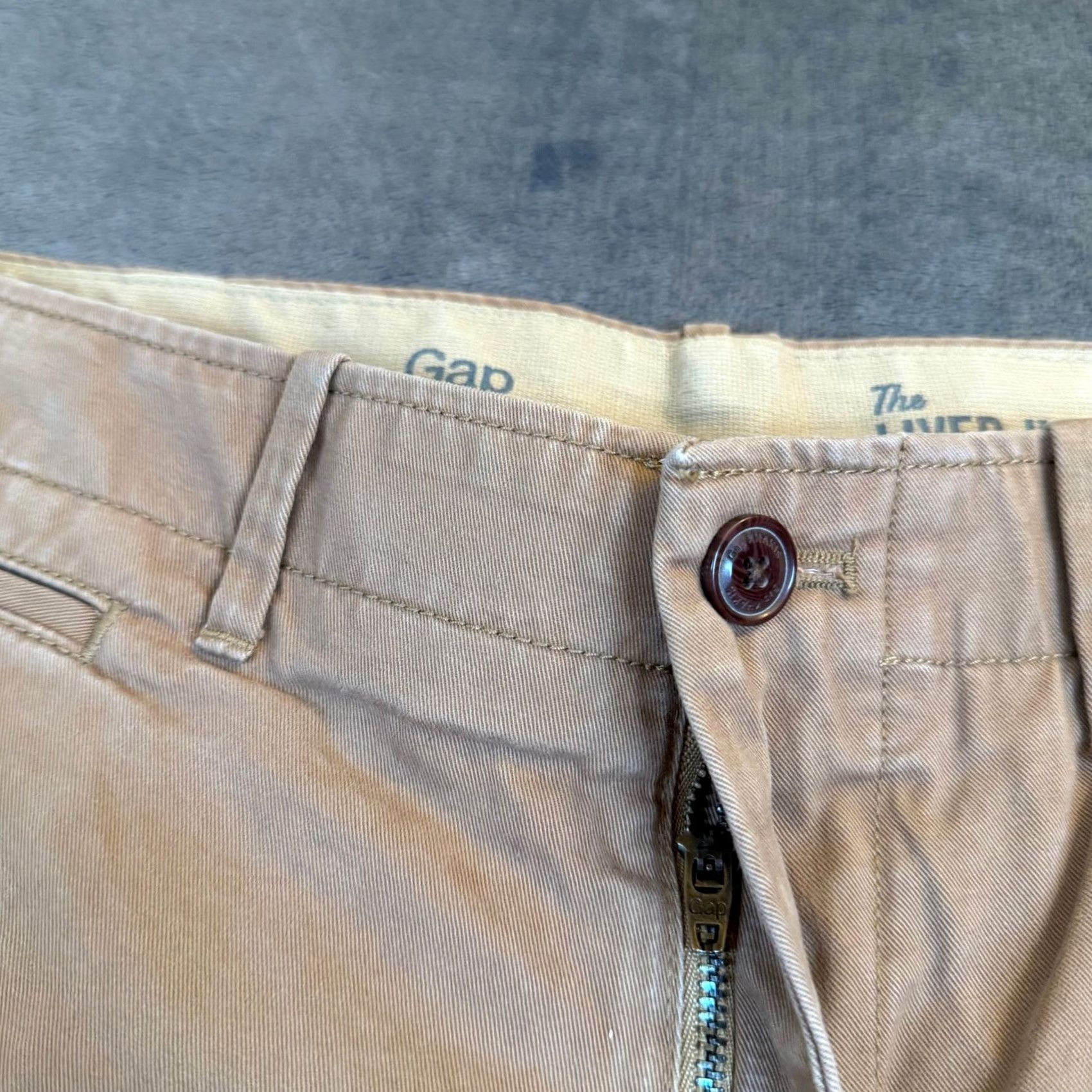 Gap GAP The Lived In Slim Khaki Chinos Pants Mens W34 L32 Casual Workwear Size US 34 / EU 50 - 4 Thumbnail