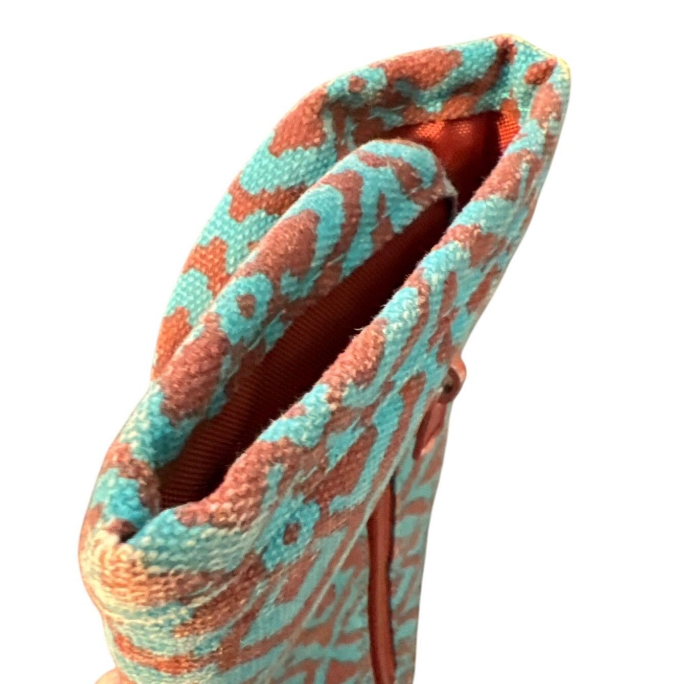 KAVU Kavu Trendy Geometric Print Wallet Blue Brown Trifold Zip Po Size ONE SIZE - 4 Thumbnail
