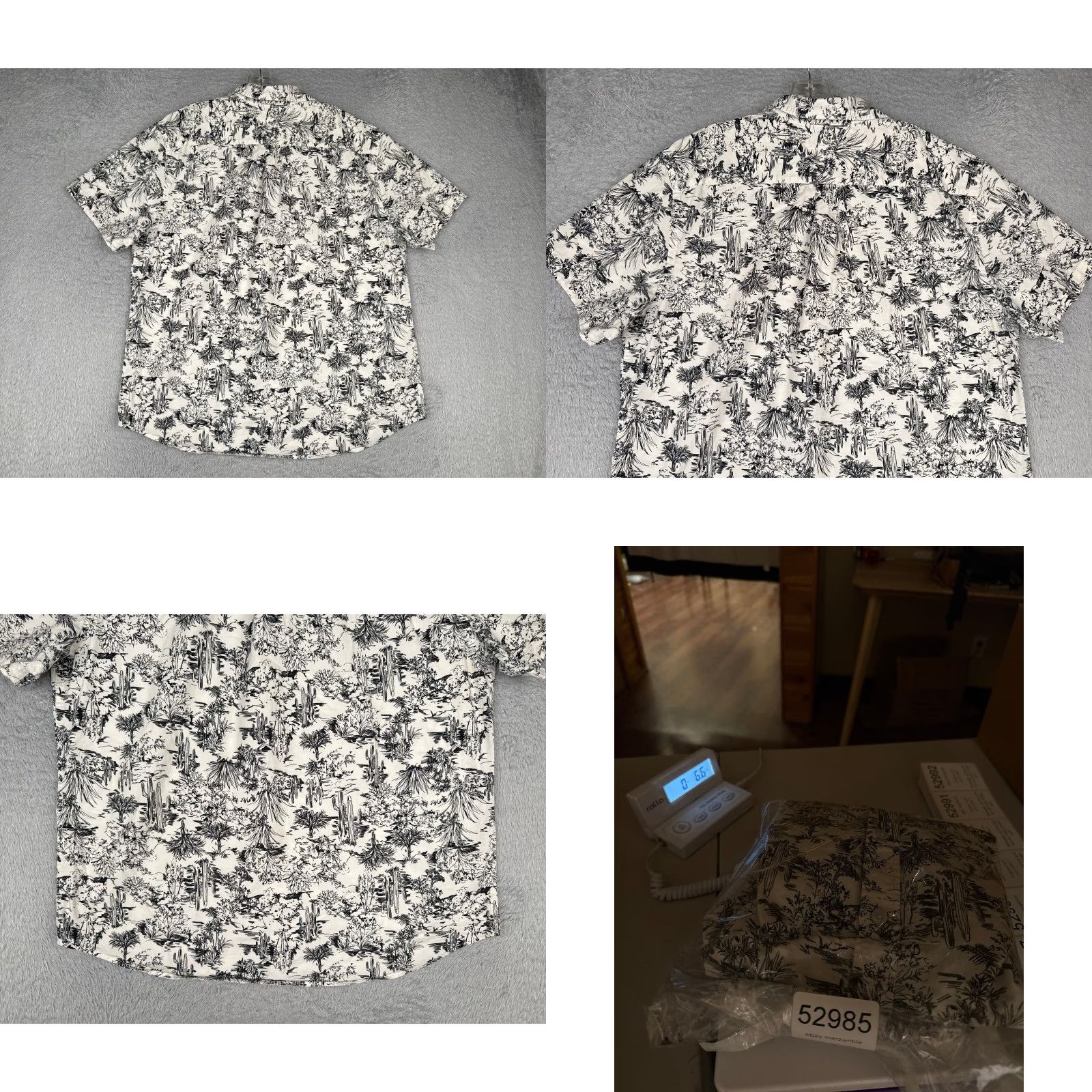 Old Navy Old Navy Shirt Men's XL White Palm Desert Button Cotton Blend Hawaiian Size US XL / EU 56 / 4 - 9 Thumbnail