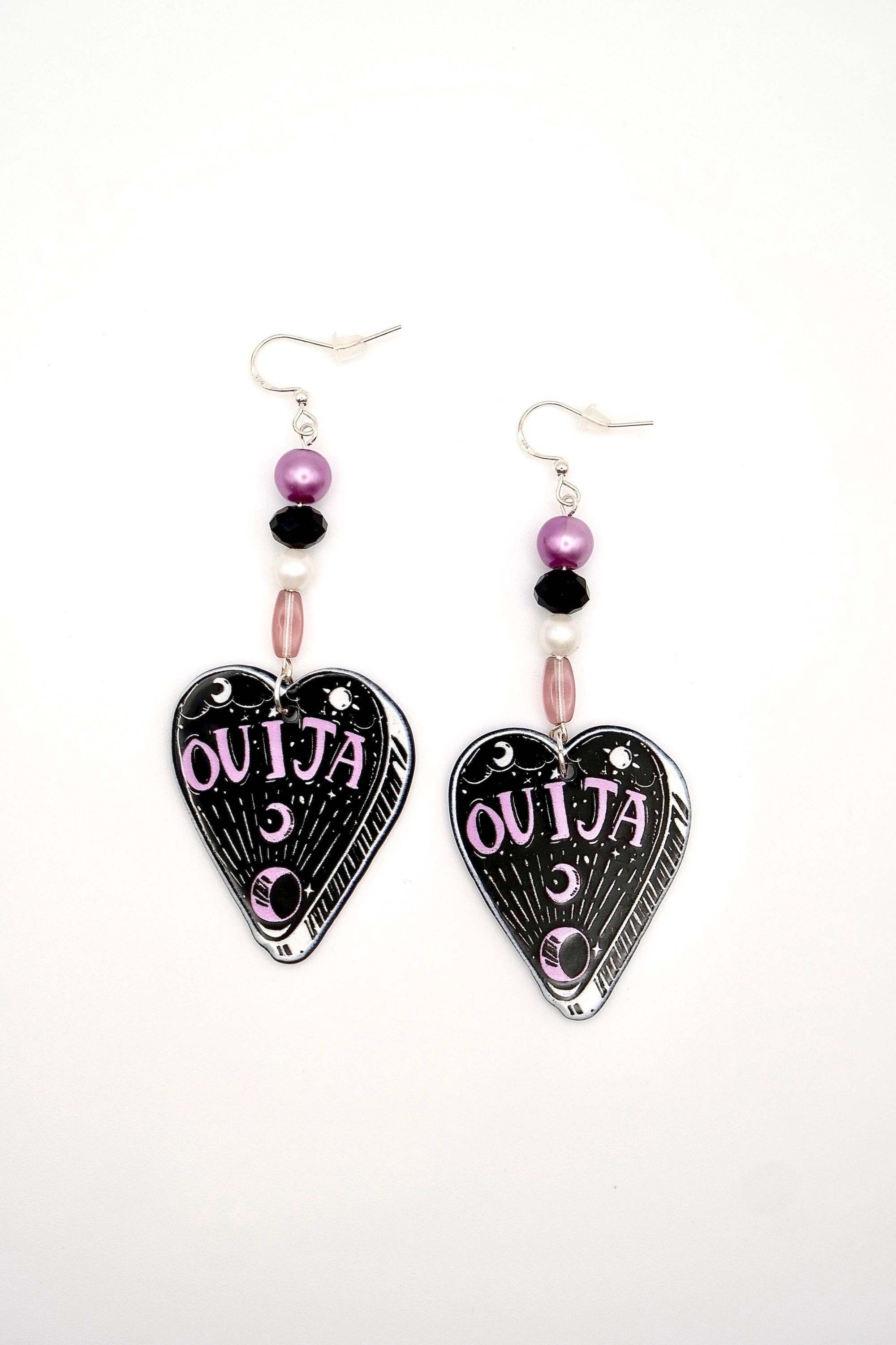 Handmade Witchy Black & Lavender Earrings Size ONE SIZE - 5 Thumbnail