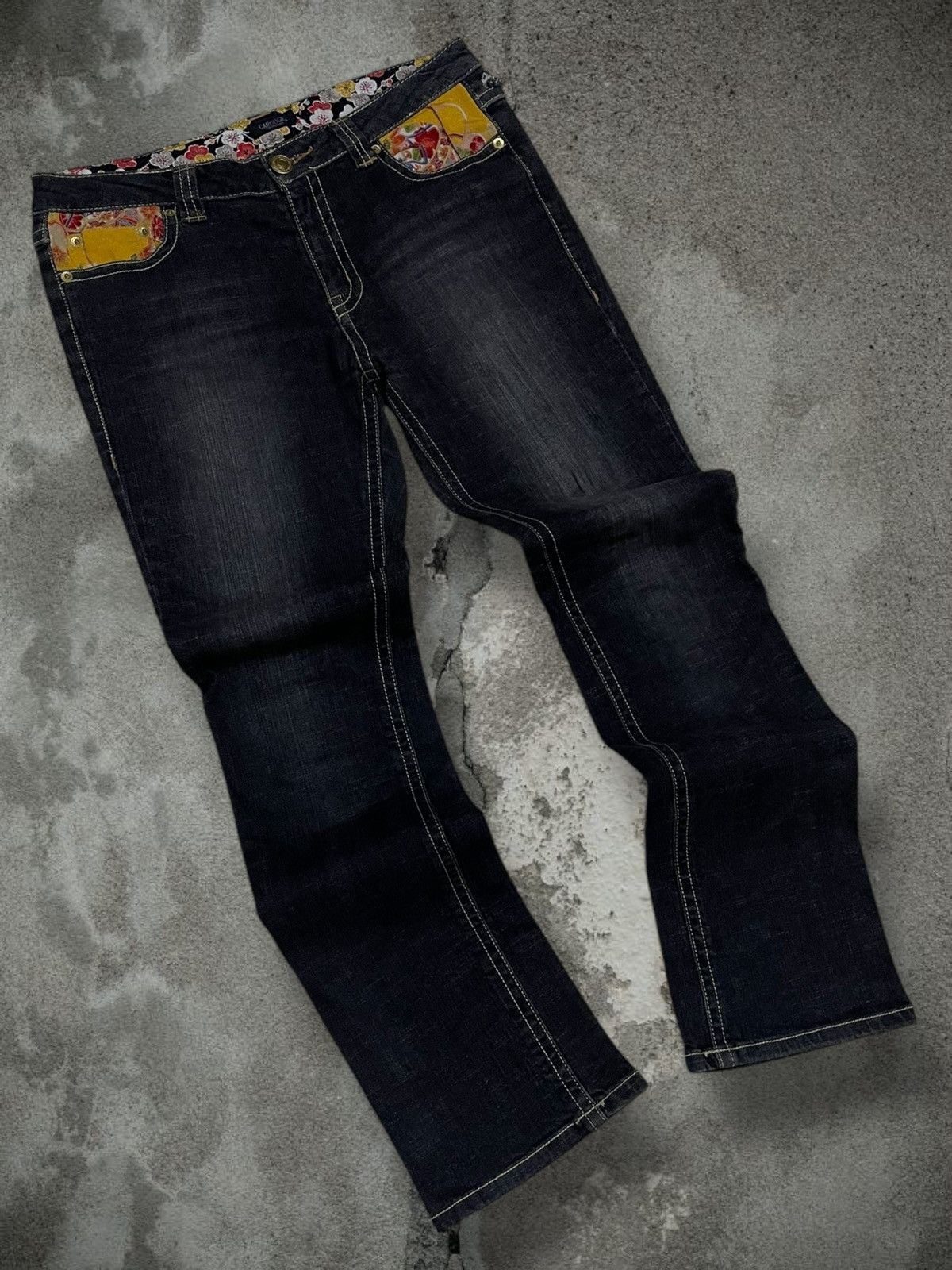Japanese Brand Vintage 1990s Japan Designer Carouge Small Flared Denim Size US 32 / EU 48 - 2 Thumbnail