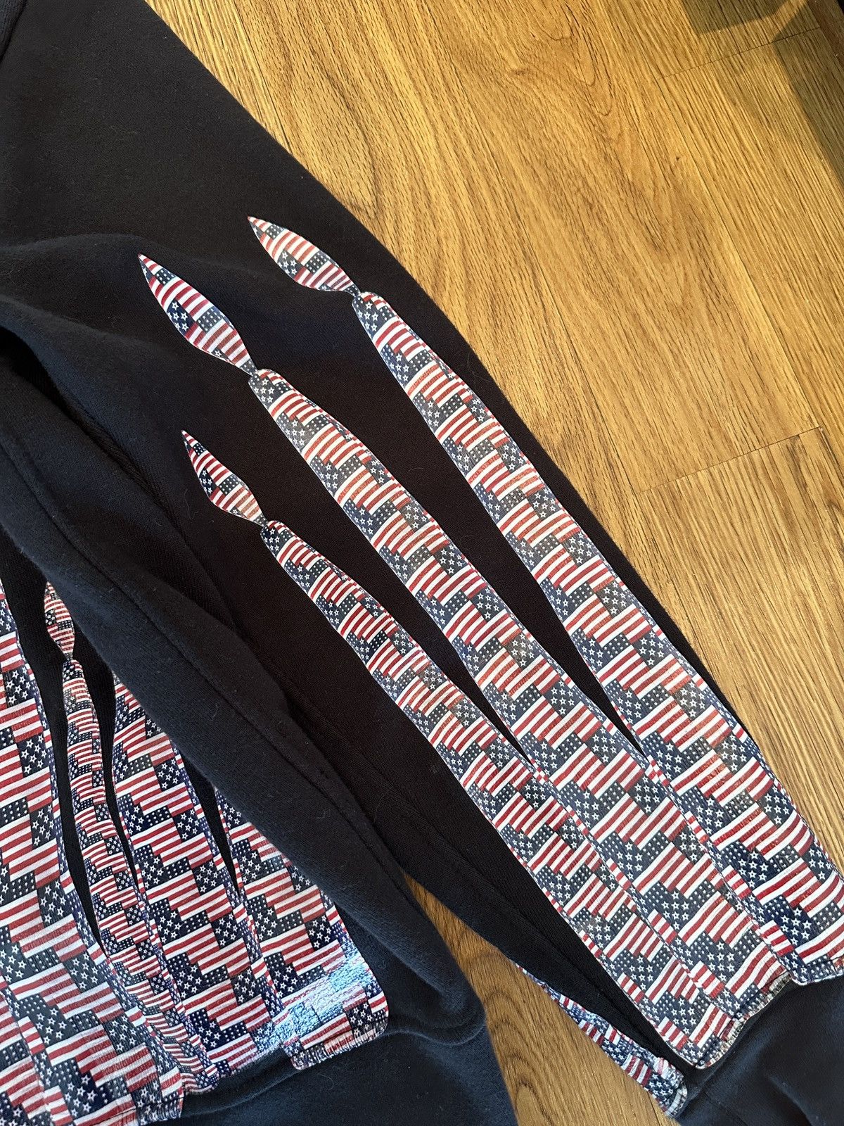 Sterling Ruby S.R. STUDIO. LA. CA. Candles American Flag Hoodie Size US L / EU 52-54 / 3 - 10 Thumbnail