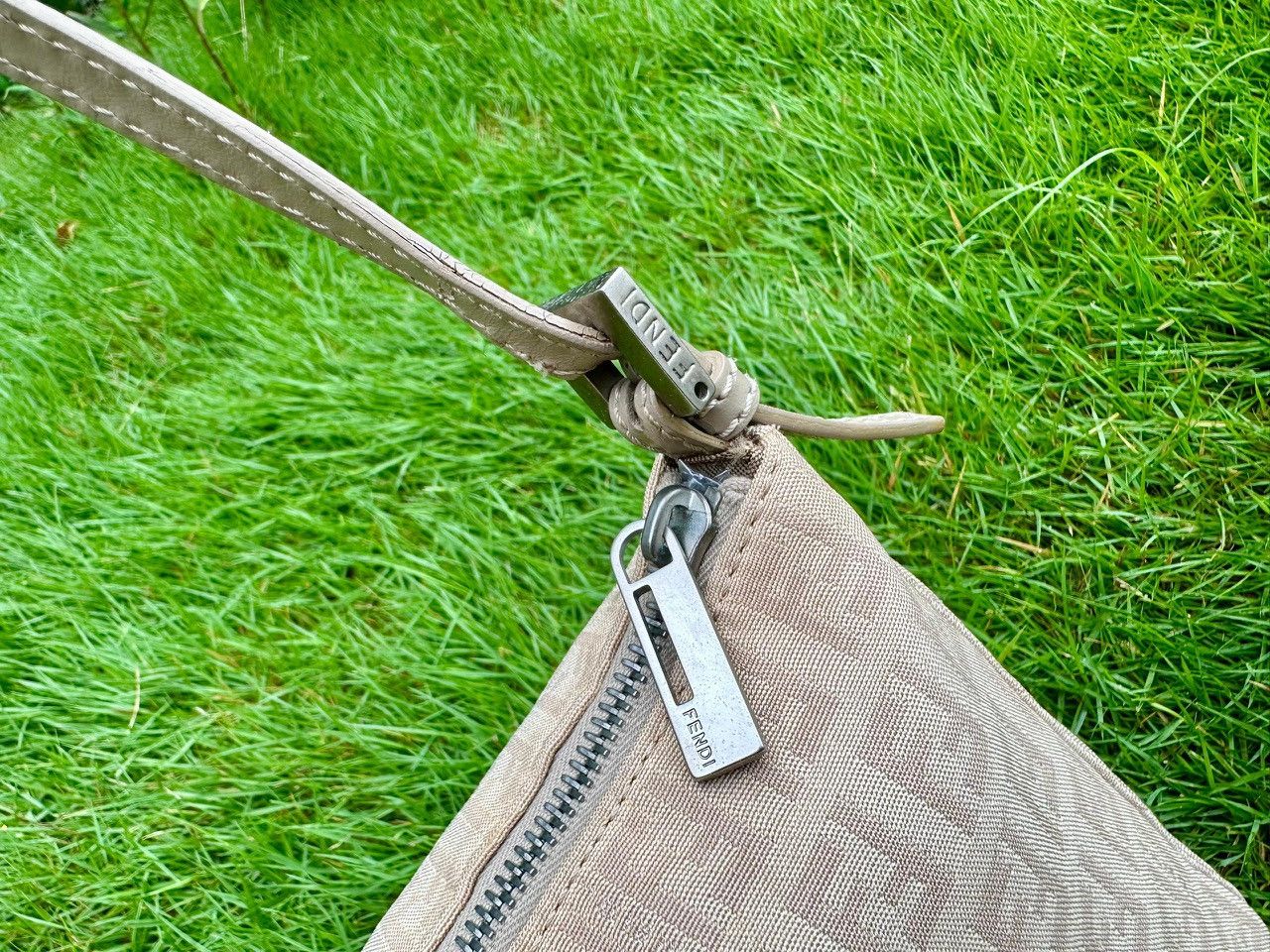 Fendi Authentic Fendi Zucchino Canvas Baguette Shoulder Bag Size ONE SIZE - 11 Thumbnail