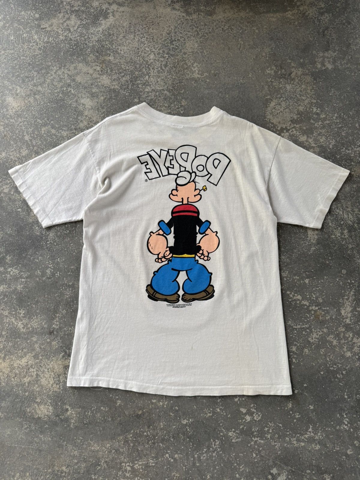 Cartoon Network × Vintage Vintage 90’s Popeye mirror print Tee Size US L / EU 52-54 / 3 - 3 Thumbnail