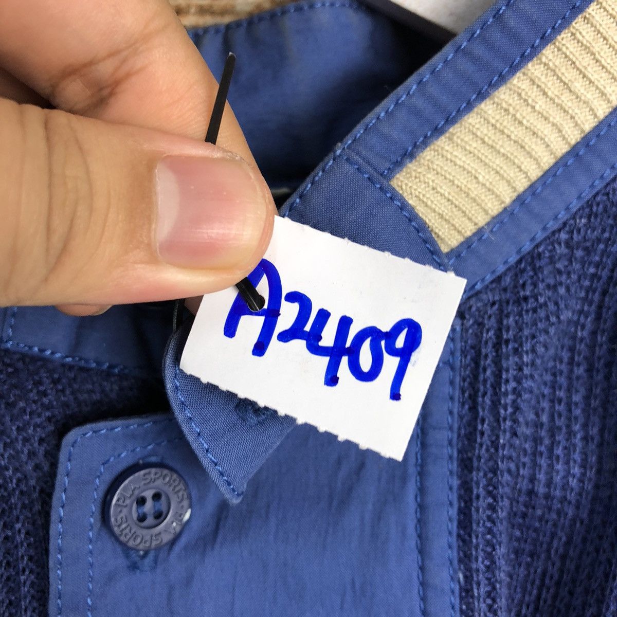 Japanese Brand Pia Sport Blue vintage knitwear Sweather #A2409 Size US L / EU 52-54 / 3 - 10 Thumbnail