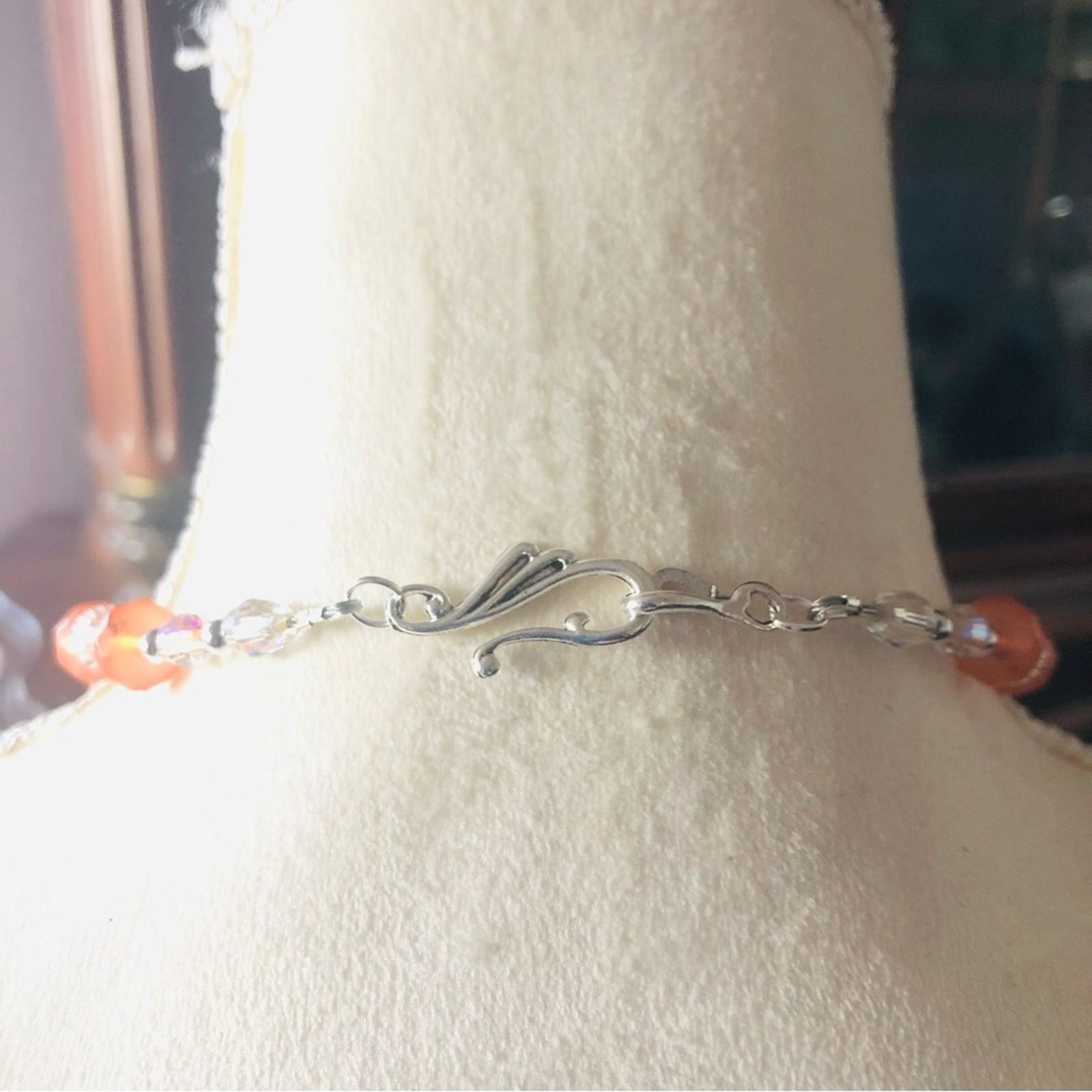 Handmade Handcrafted Hawaiian sunset crystal bead stone necklace Size ONE SIZE - 9 Thumbnail