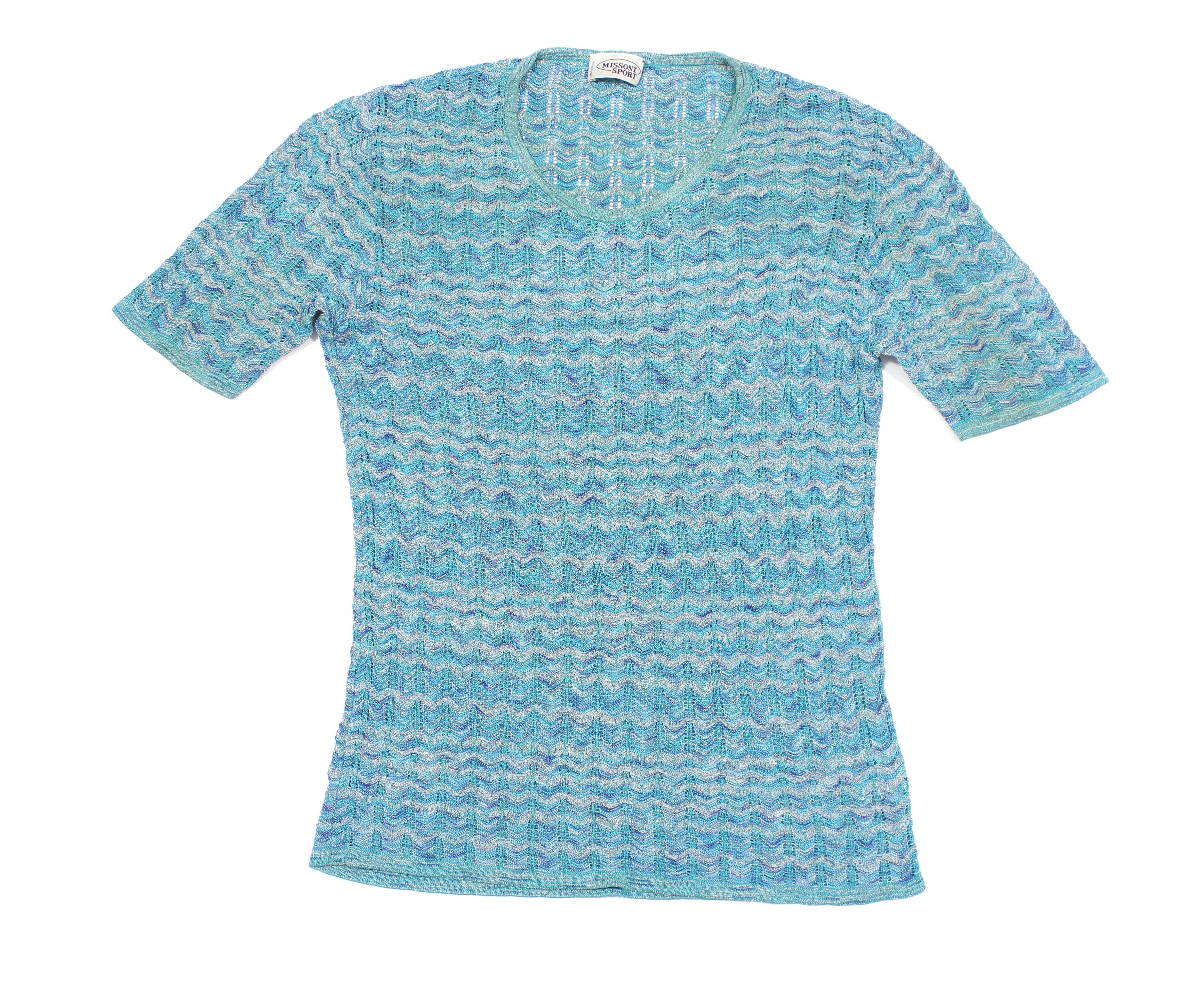 Missoni 90S Multicolor Mesh Knit Sweater Size M / US 6-8 / IT 42-44 - 1 Thumbnail