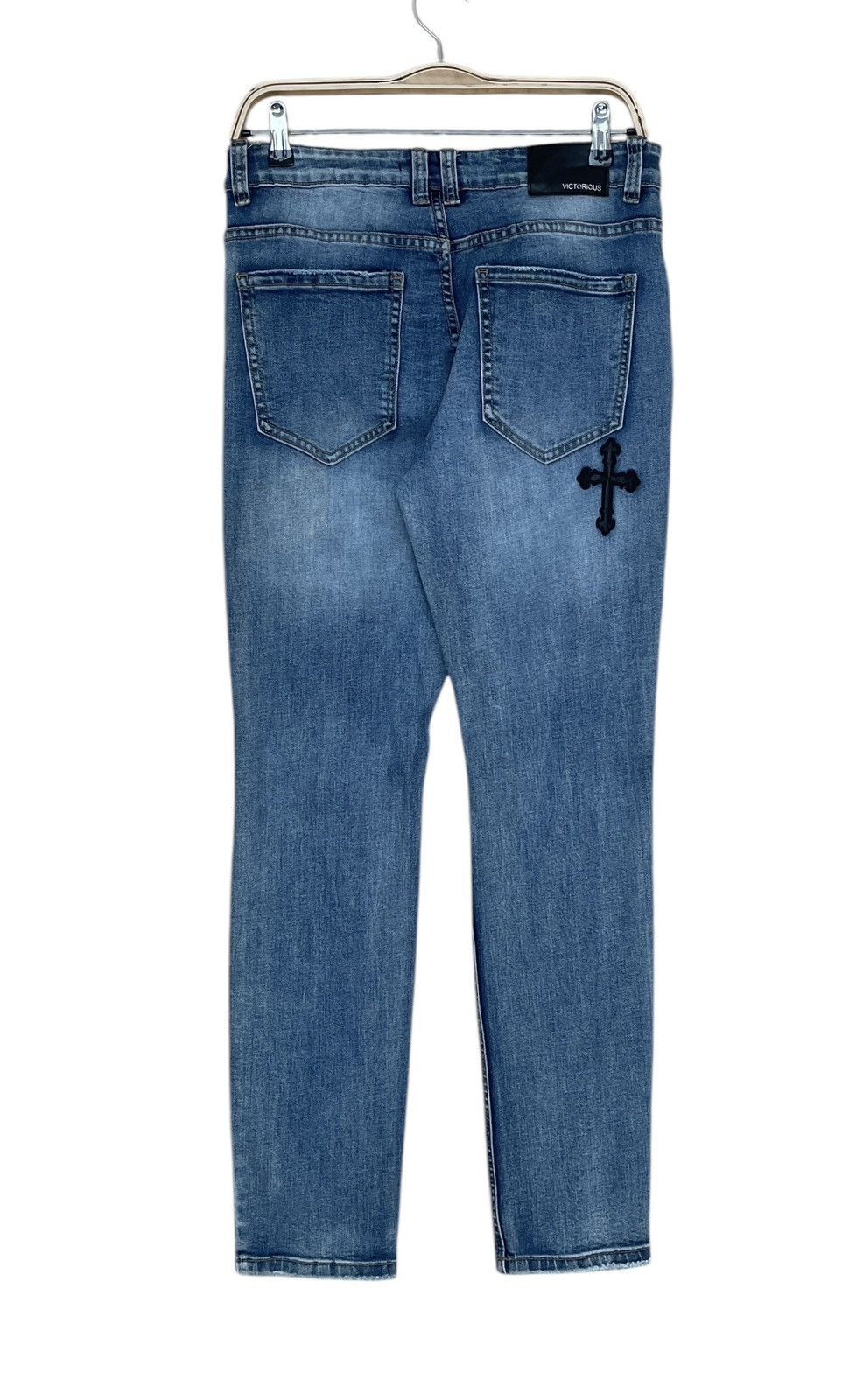 Japanese Brand × Vintage Vintage Japanese Brand Victorius Patchwork Jeans 2000s Size US 30 / EU 46 - 2 Thumbnail