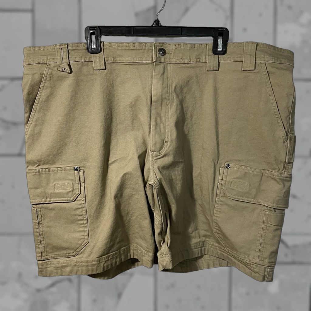 CO Duluth Trading Co Relaxed Fit Cotton Beige Cargo Shorts Mens Size 44 Size US 44 / EU 60 - 1 Thumbnail