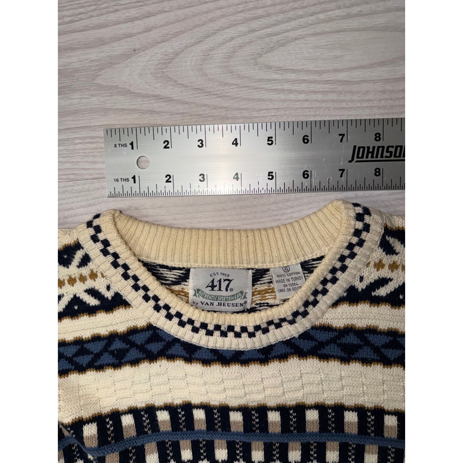 Van Heusen Van Heusen Vintage 90s 100% Cotton Sweater Size Mens XL Size US XL / EU 56 / 4 - 4 Thumbnail