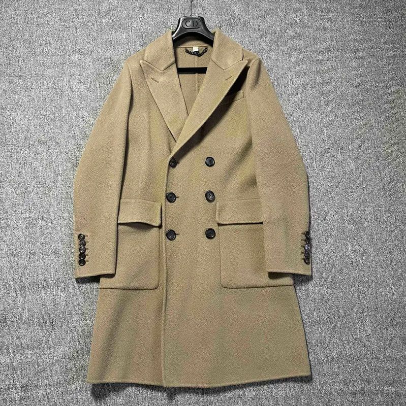 Burberry Burberry Long Cashmere Coat in Khaki Size M / US 6-8 / IT 42-44 - 1 Thumbnail