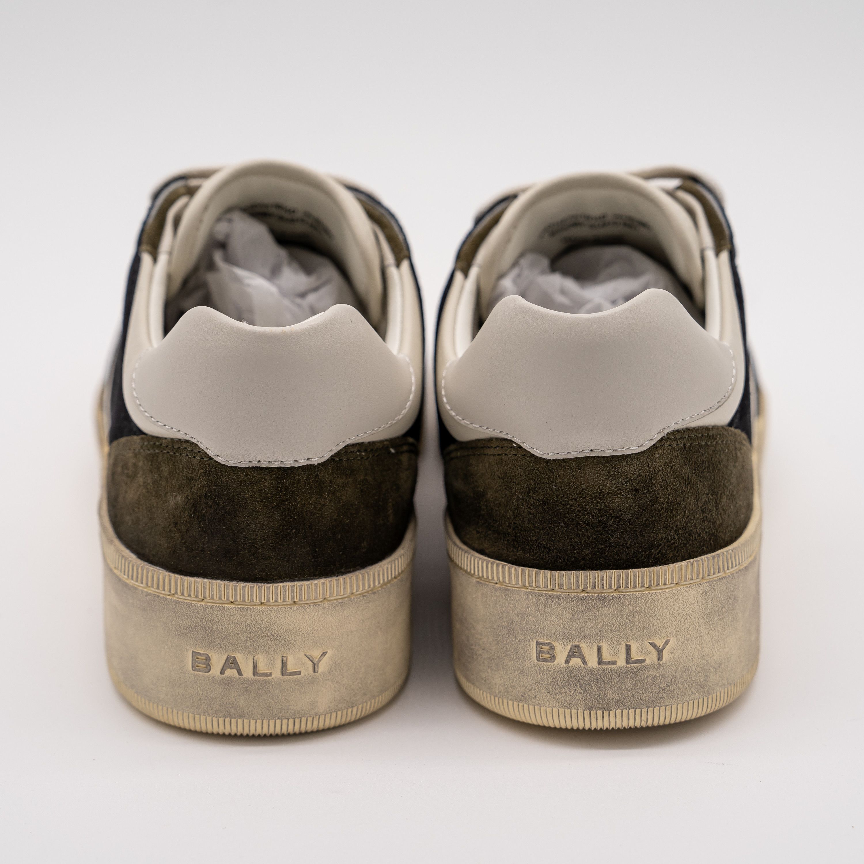 Bally 10.5 Bally Rebby Olive Black White Green Suede Sneakers 9 Size US 10.5 / EU 43-44 - 5 Thumbnail