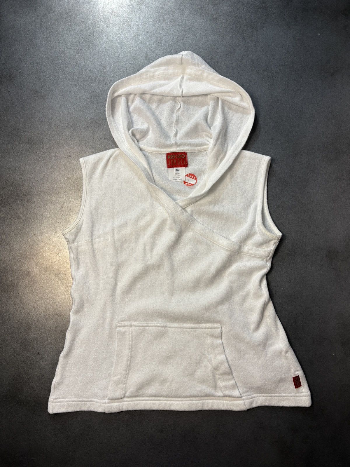 Kenzo × Vintage Vintage Kenzo Jungle Sleeveless Hoodie Y2K Sport Halter Top Size S / US 4 / IT 40 - 16 Thumbnail