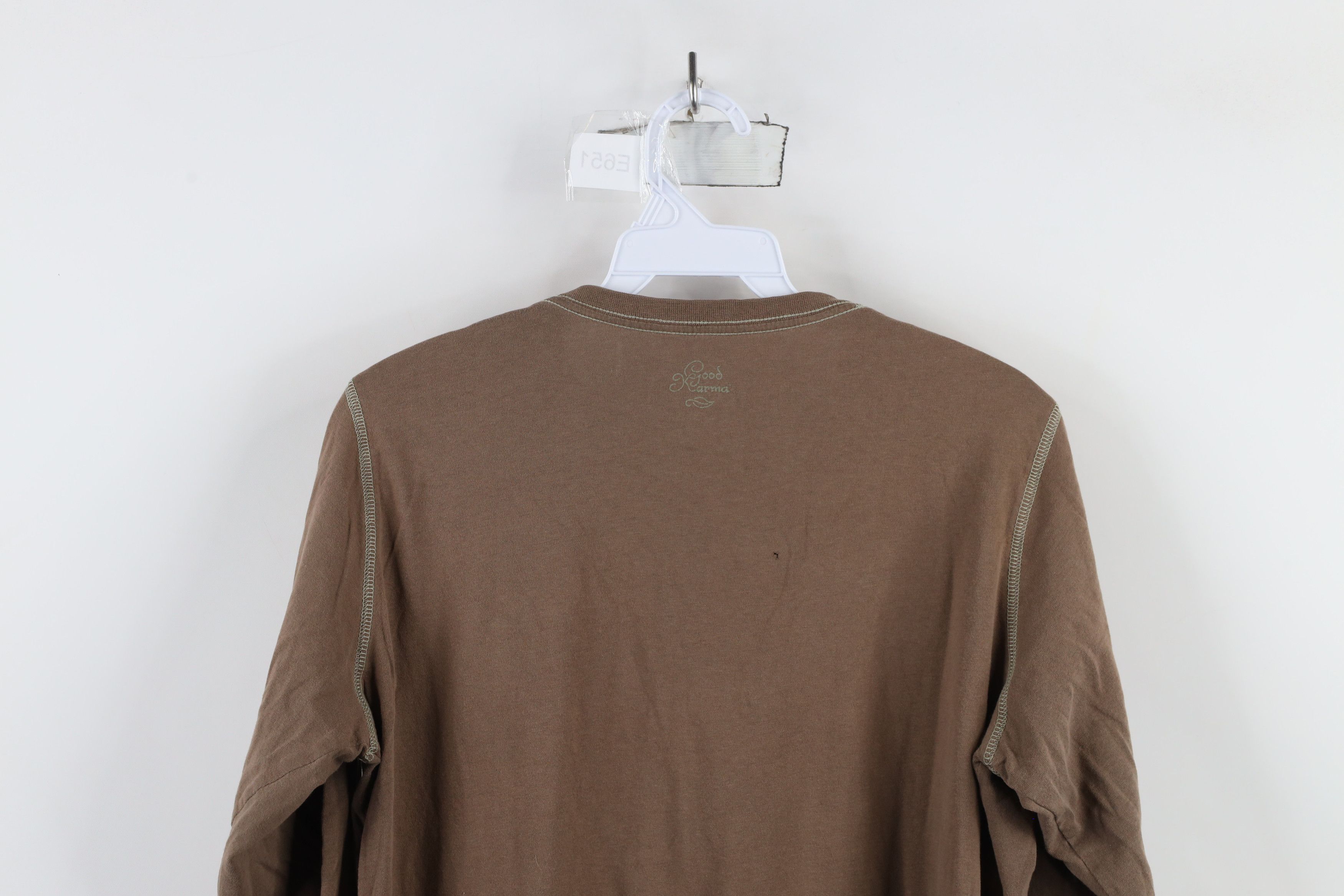 Life is Good × Vintage Good Karma Life Is Good Cotton Long Sleeve T-Shirt Brown Size M / US 6-8 / IT 42-44 - 13 Thumbnail
