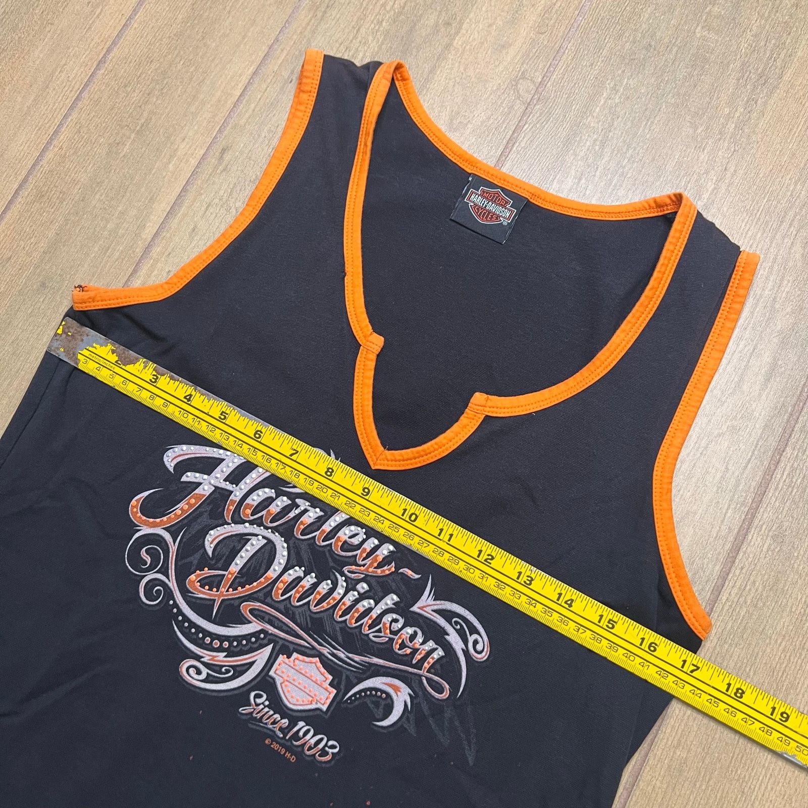 Harley Davidson Harley-Davidson Black and Orange Women's Tank Top size M/L Size M / US 6-8 / IT 42-44 - 5 Thumbnail