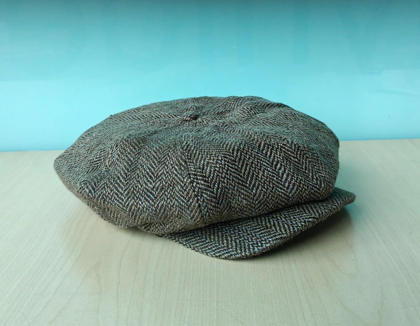 RRL Ralph Lauren DOUBLE RL Linen Herringbone Newsboy Cap T/1919 Size ONE SIZE - 1 Thumbnail