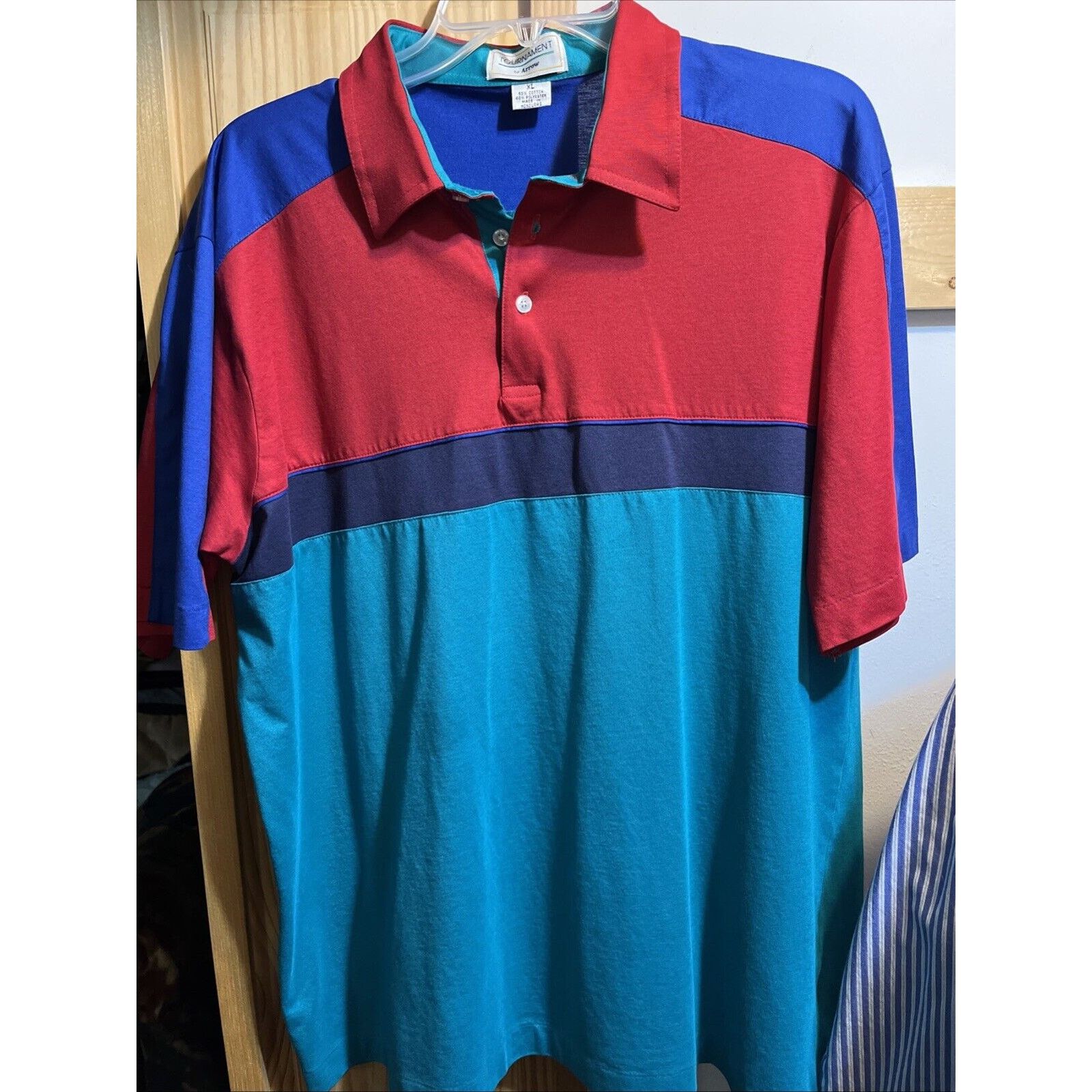 Arrow Arrow Vintage Y2K Polo Men’s XL Red Green Button Golf Shirt Size US XL / EU 56 / 4 - 2 Thumbnail