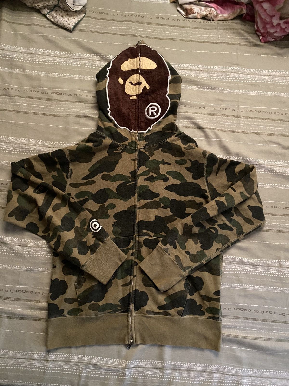 Bape ABC Camo 2nd Ape Wide Full Zip Hoodie | Grailed