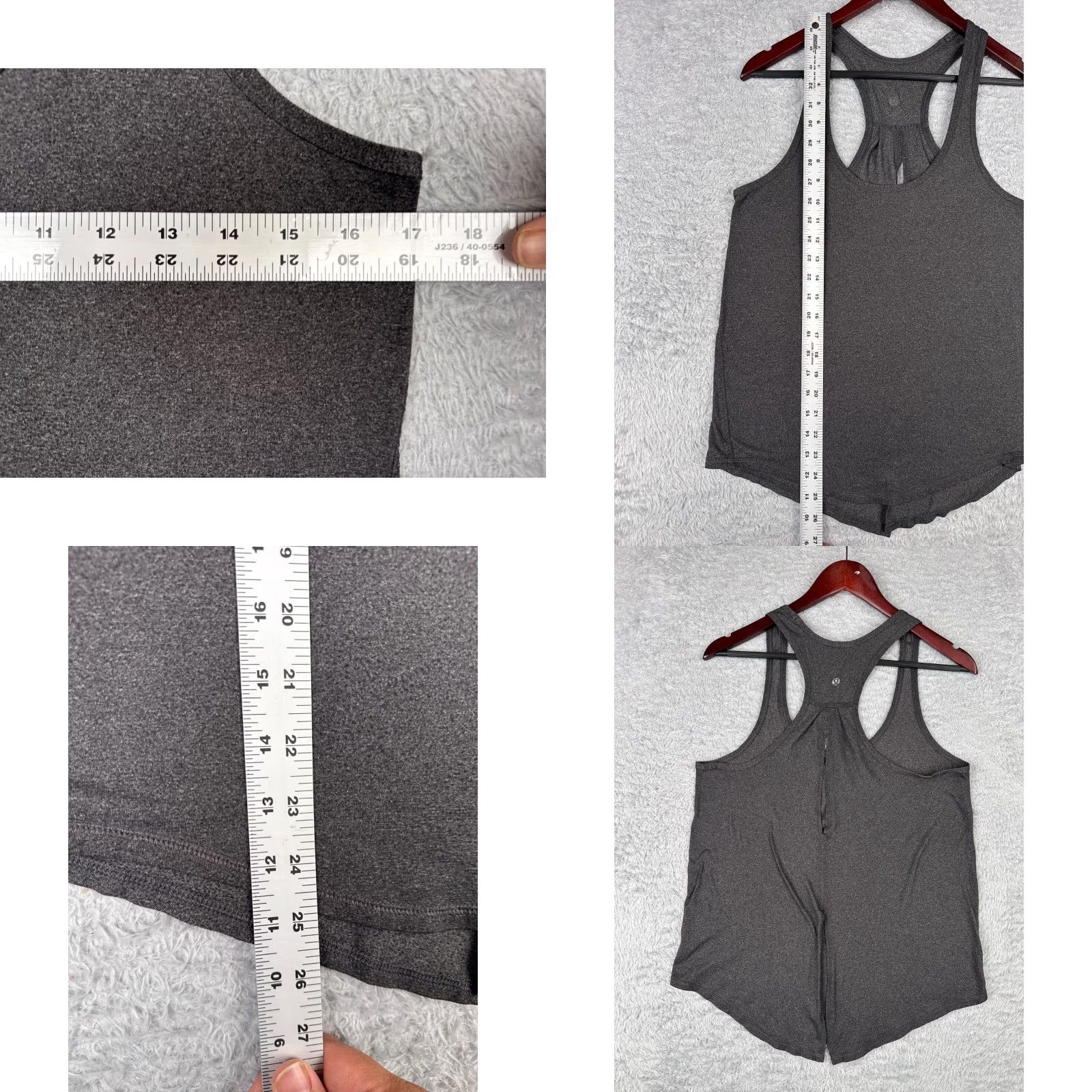 Lululemon Lululemon Shirt Women 8 Gray Heather Salute the Sun Tank Tie Back Luon W1N42S sleeveless racerback casual workwear solid pattern all seasons 90s? Size M / US 6-8 / IT 42-44 - 8 Thumbnail