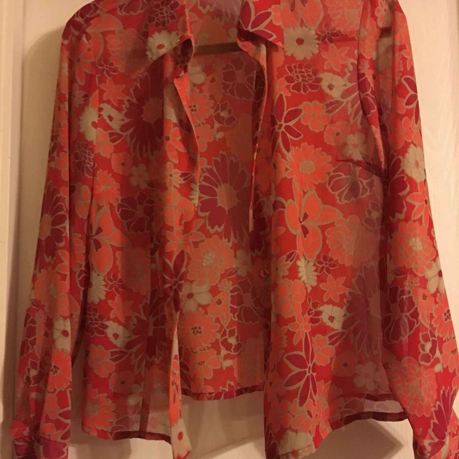 Other Apostrophe deep tone floral print blouse 8 Size M / US 6-8 / IT 42-44 - 4 Thumbnail