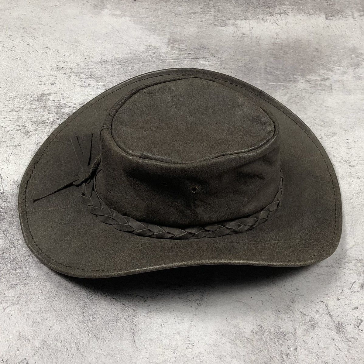 Genuine Leather Driza-Bone Australia Leather Kangaroo Western Cowboy Hat Size ONE SIZE - 4 Thumbnail