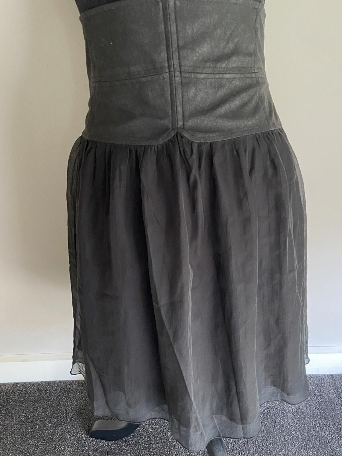 Bardo Bardot Skirt Drop Waist Linen Black - Sz AU/UK 8 US 4 Size 27" / US 4 / IT 40 - 9 Thumbnail