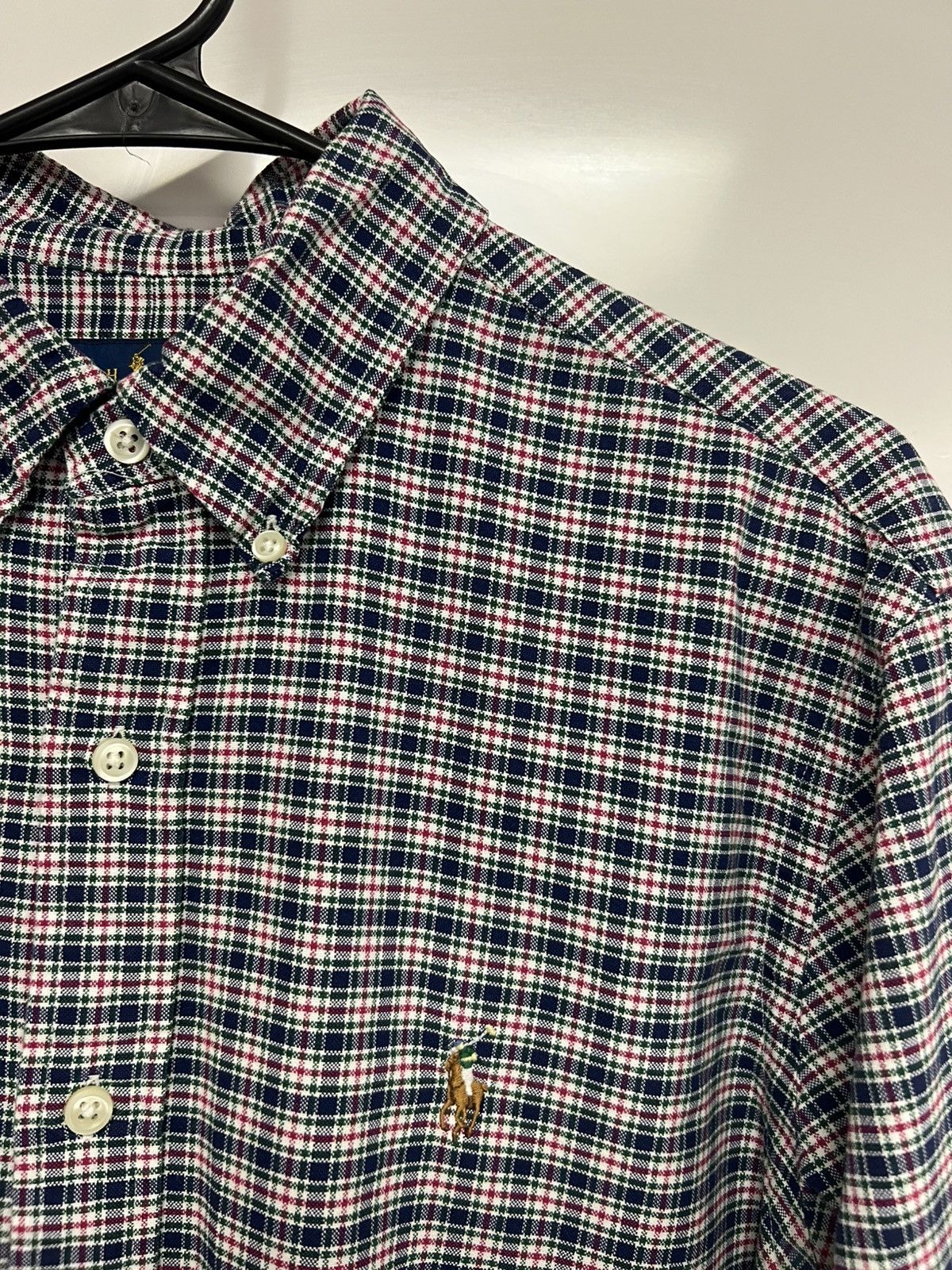 Designer × Polo Ralph Lauren × Vintage Vintage Ralph Lauren Plaid Shirt Long Sleeve Men's L Cotton Size US M / EU 48-50 / 2 - 4 Thumbnail