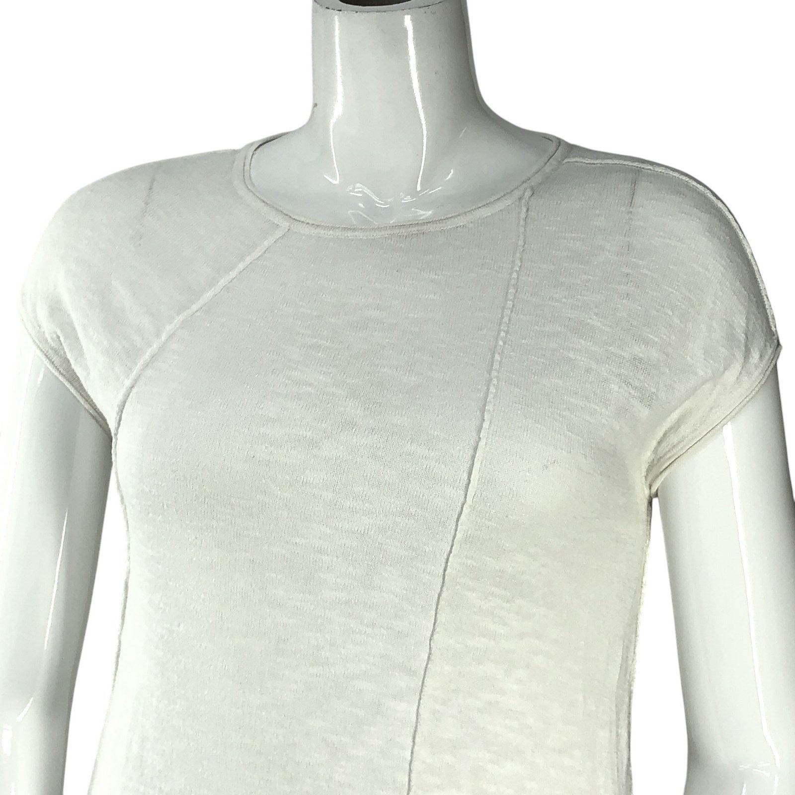 Eileen Fisher Eileen Fisher Sz PM Top Organic Linen Cotton Slub Asymmetric Size M / US 6-8 / IT 42-44 - 2 Thumbnail