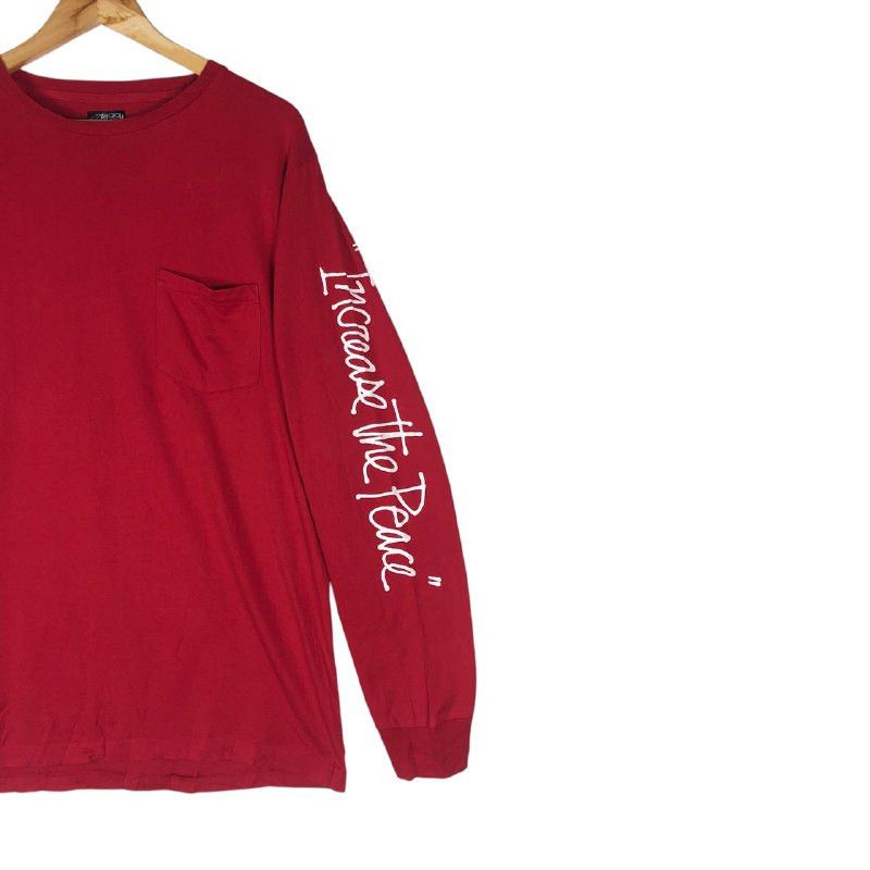 Stussy Vintage "Stussy" Increase The Peace Long Sleeve T-Shirt Size US L / EU 52-54 / 3 - 4 Thumbnail