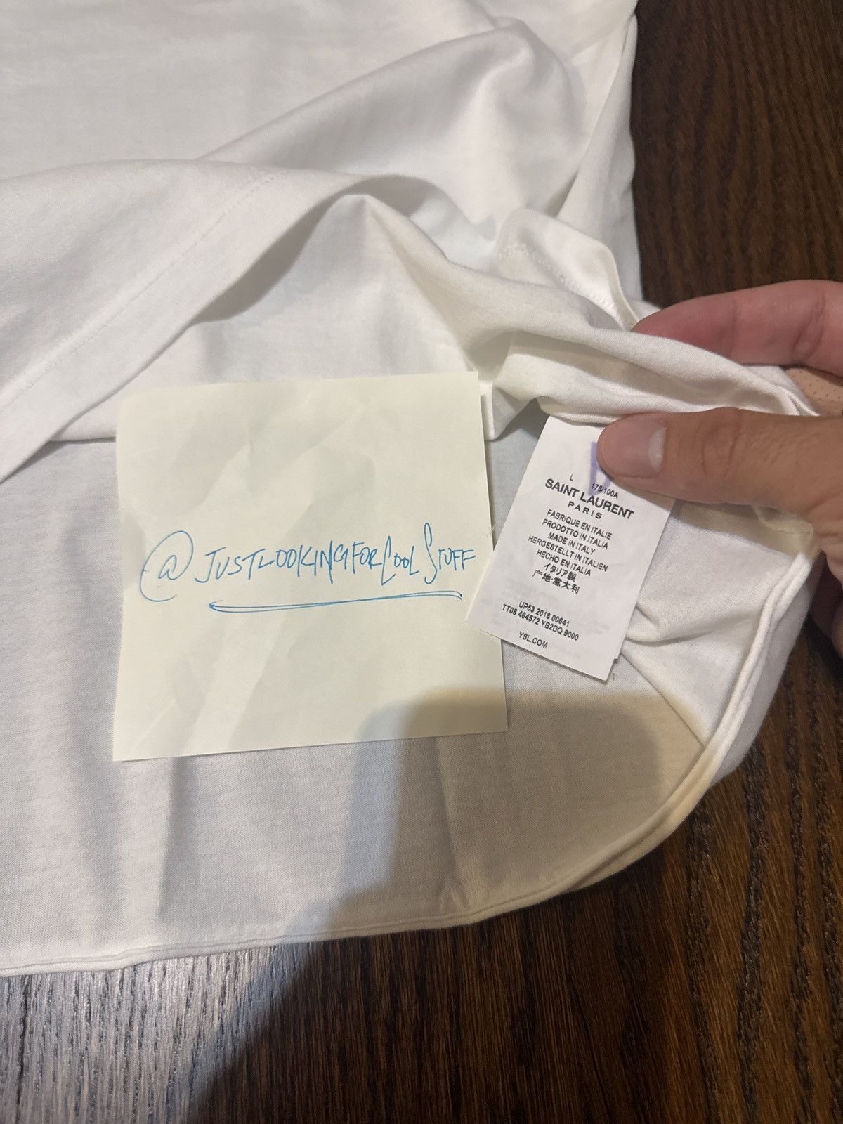 Saint Laurent Paris Saint Laurent Bogo Tee Size US M / EU 48-50 / 2 - 3 Thumbnail