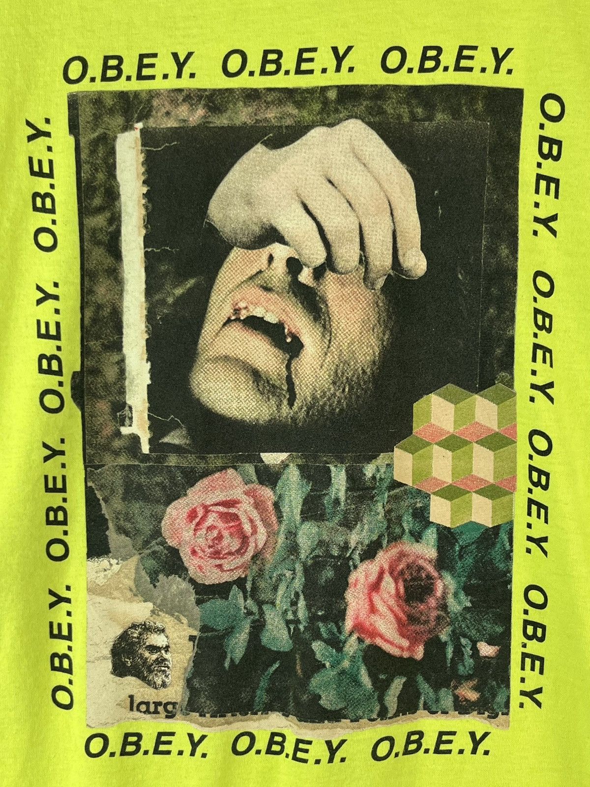 Obey Obey vampire crazy roses print streetwear skate tee M Size US M / EU 48-50 / 2 - 2 Thumbnail