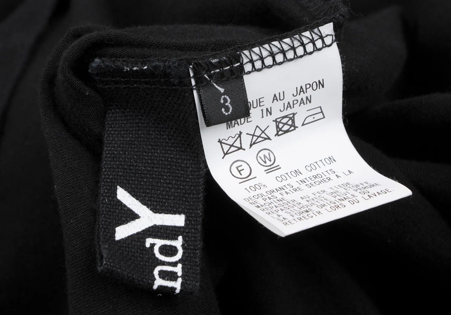 Yohji Yamamoto Long Bias Zip Long Sleeve T-Shirt in Black Size 3 Size US L / EU 52-54 / 3 - 11 Thumbnail