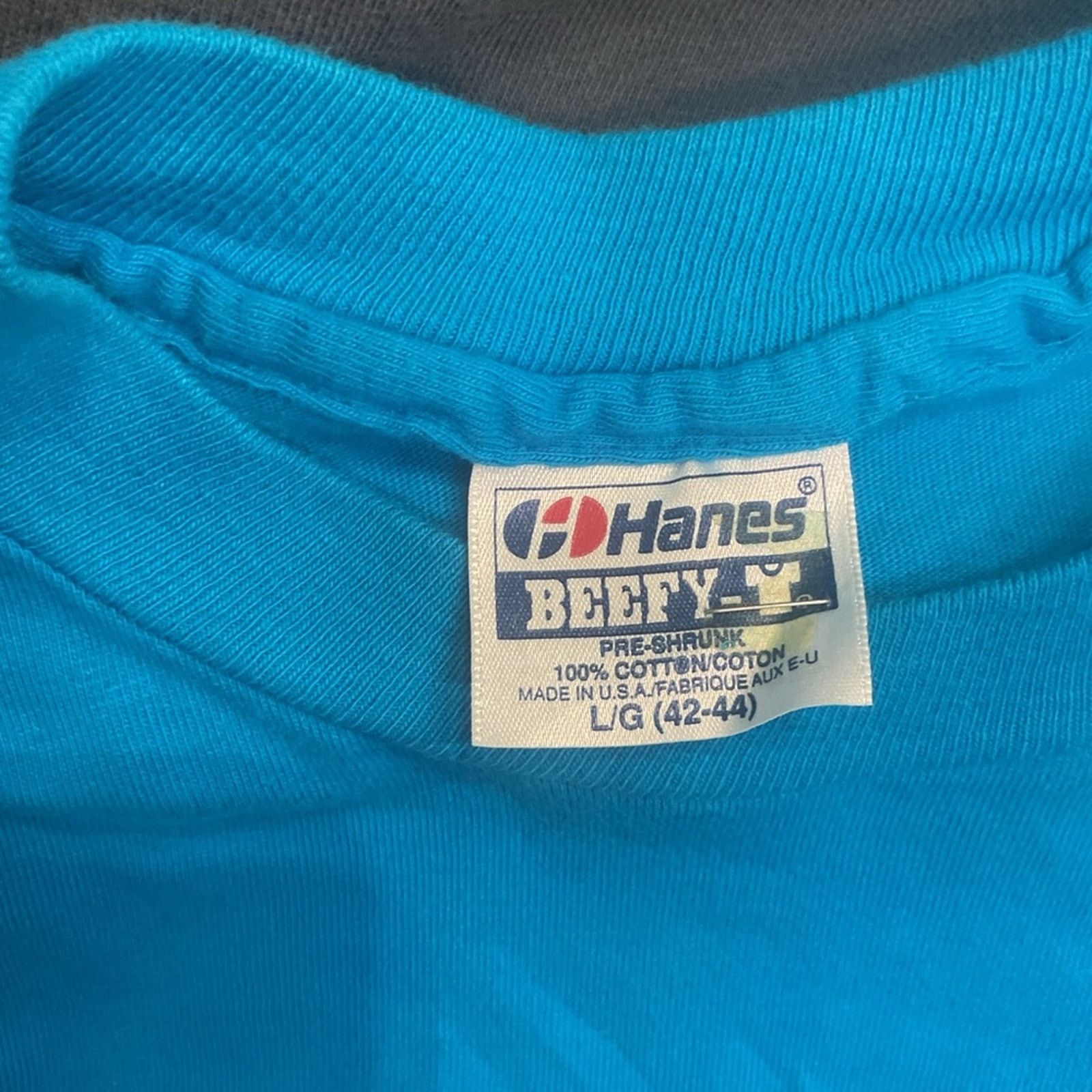 Hanes Vintage 90s Montana Flowers & Butterflies T-Shirt Size US L / EU 52-54 / 3 - 3 Thumbnail