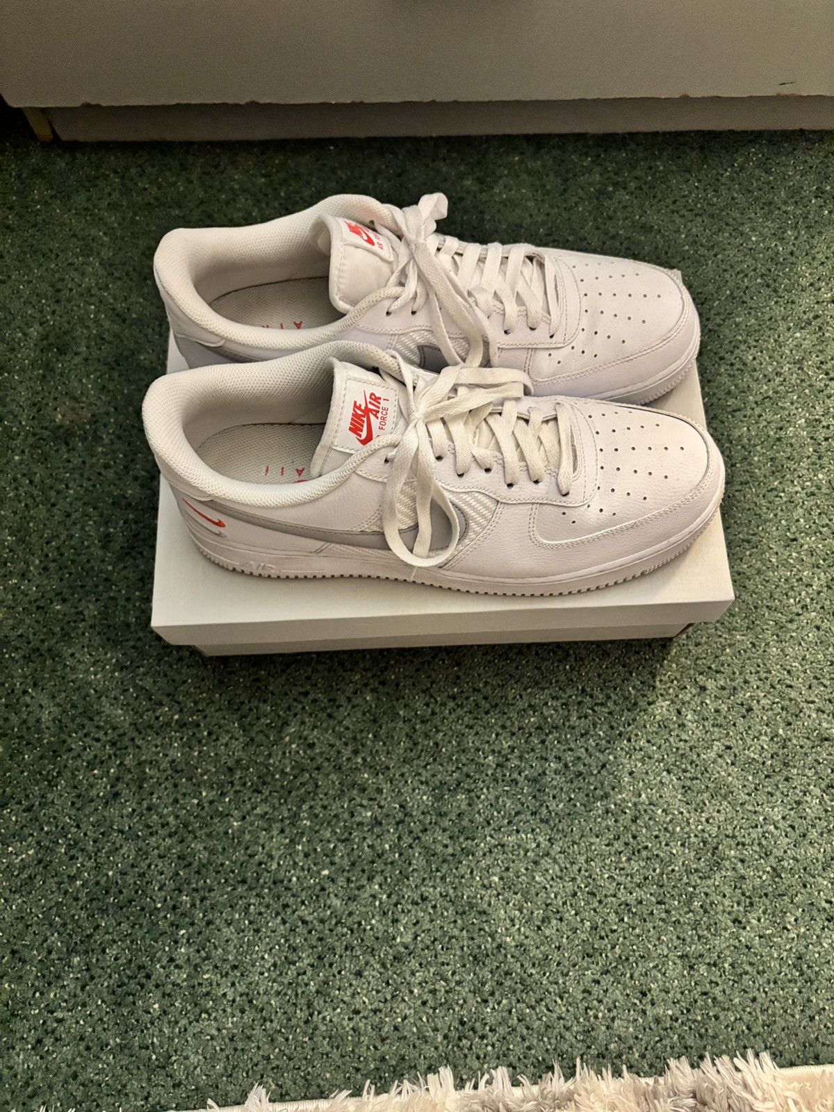 Nike Air Force 1 ‘07 ‘Double Swoosh - White Picante’ Size US 12 / EU 45 - 2 Thumbnail