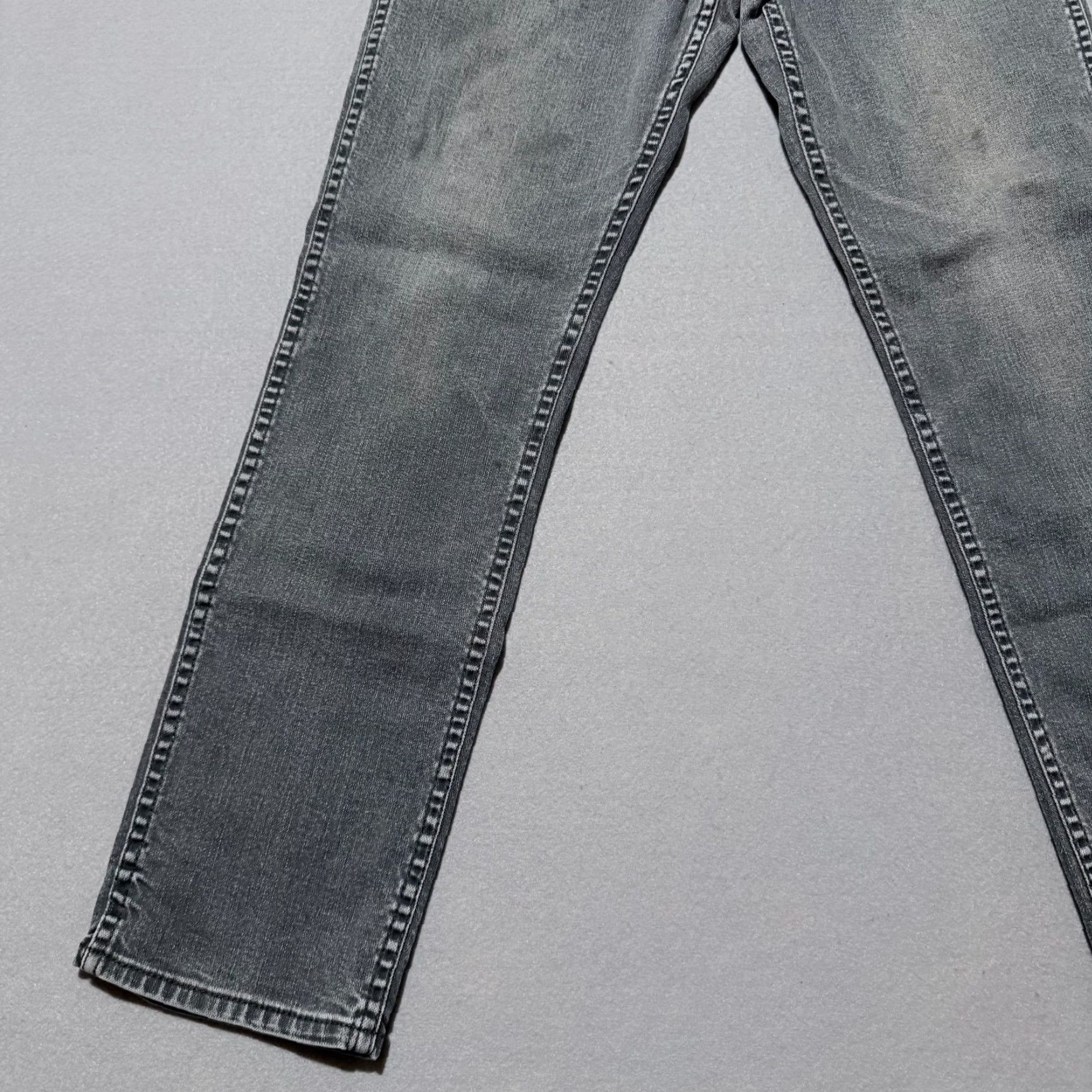 Levi's Levi's 511 Straight Jeans Men Gray Denim Low Rise Zip Fly Slim Fit - 31X30 Size US 31 - 5 Thumbnail