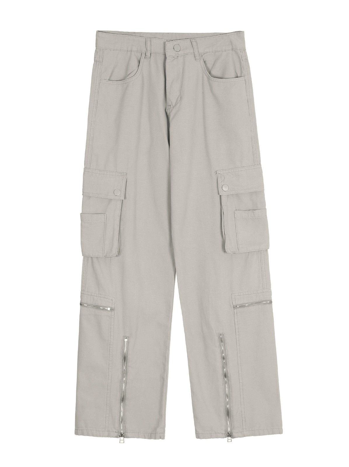 Japanese Brand × Vintage 2000s y2k front zip utility grunge cargo pants Size US 32 / EU 48 - 6 Thumbnail