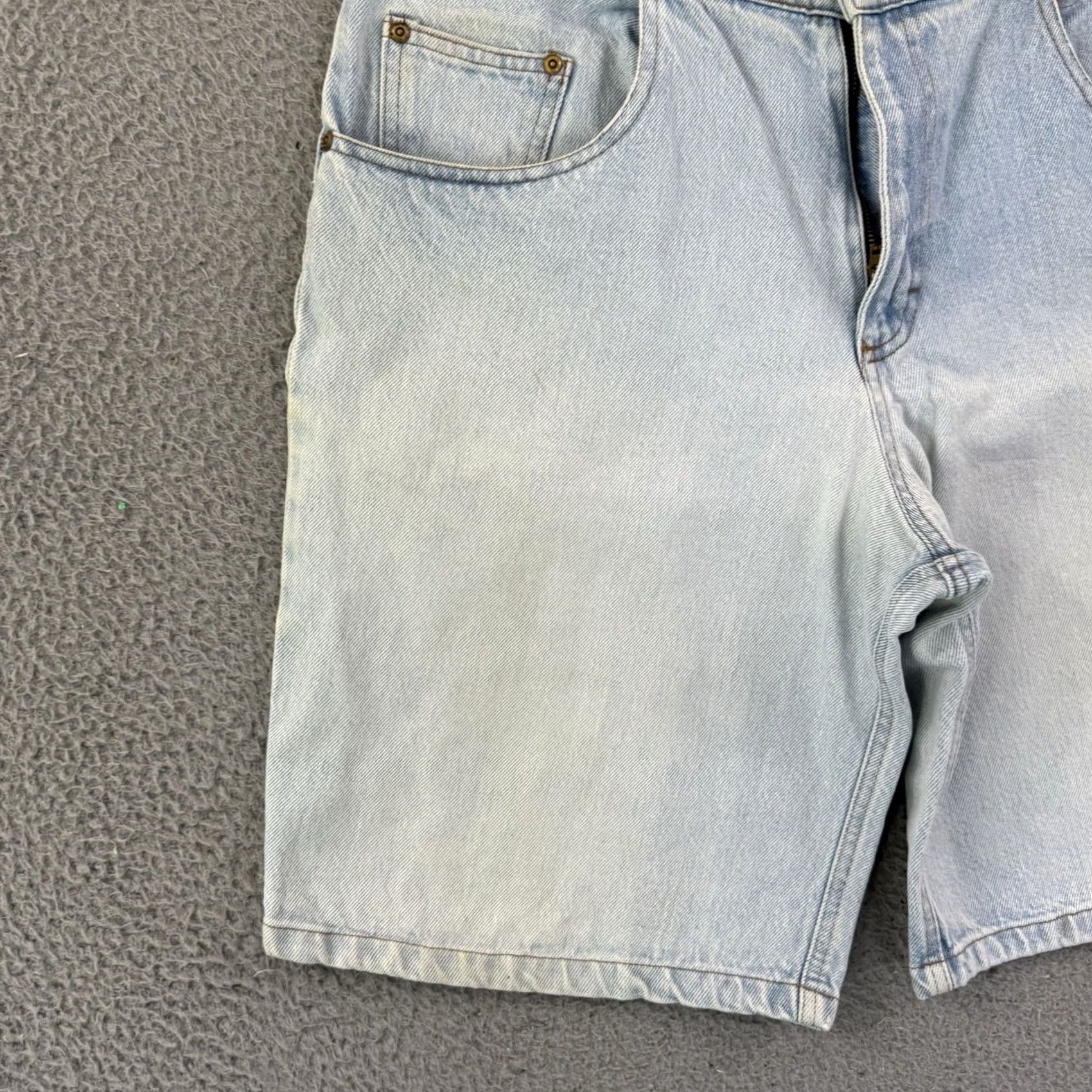 Denime VINTAGE True Fan Shorts Bermuda Men 36 Denim 9” Zip 5-Pocket Relaxed Grunge 90s Blue Mens Size US 36 / EU 52 - 3 Thumbnail
